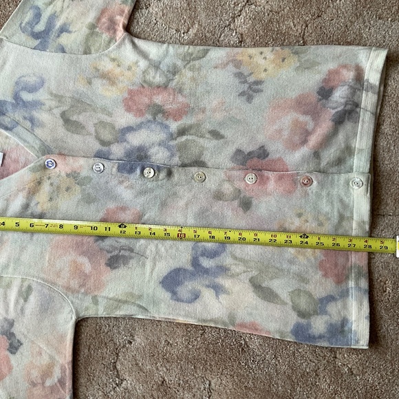 Gabriella T Floral Pastel Cardigan Sweater - Picture 3 of 6